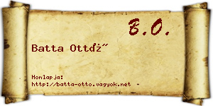 Batta Ottó névjegykártya